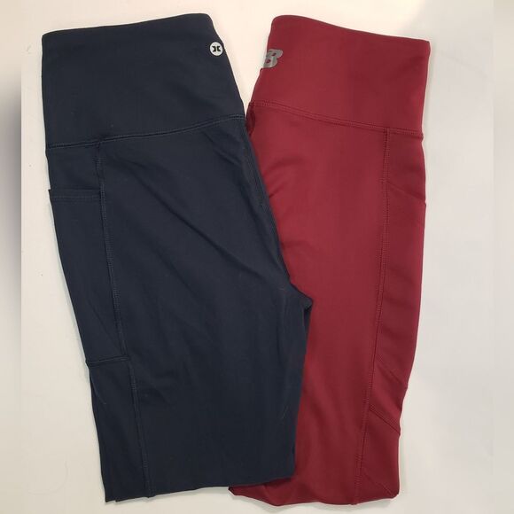 Leggings Rebox and New Balance, Maroon and blue size Medium - Picture 1 of 6